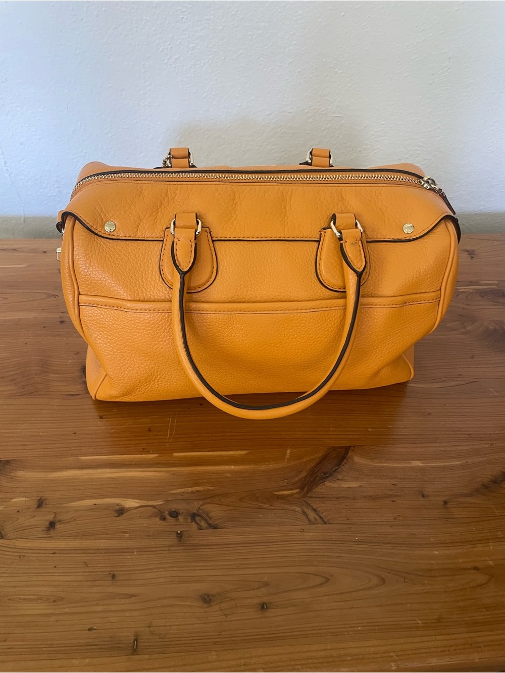Coach Pebbled Leather Satchel - Picture 2 of 6